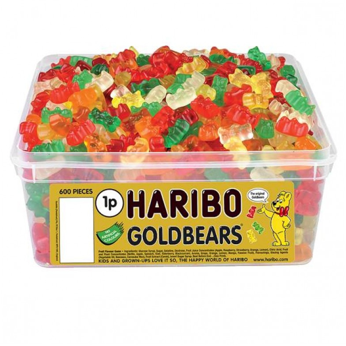 Kẹo dẻo Haribo Goldbears 80g nhiều màu sắc cho bé 2Y+ - mặt trái