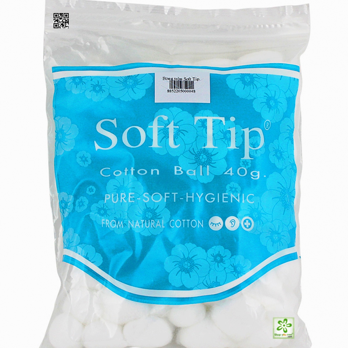 Bông tròn Softtip 40g - mặt trước