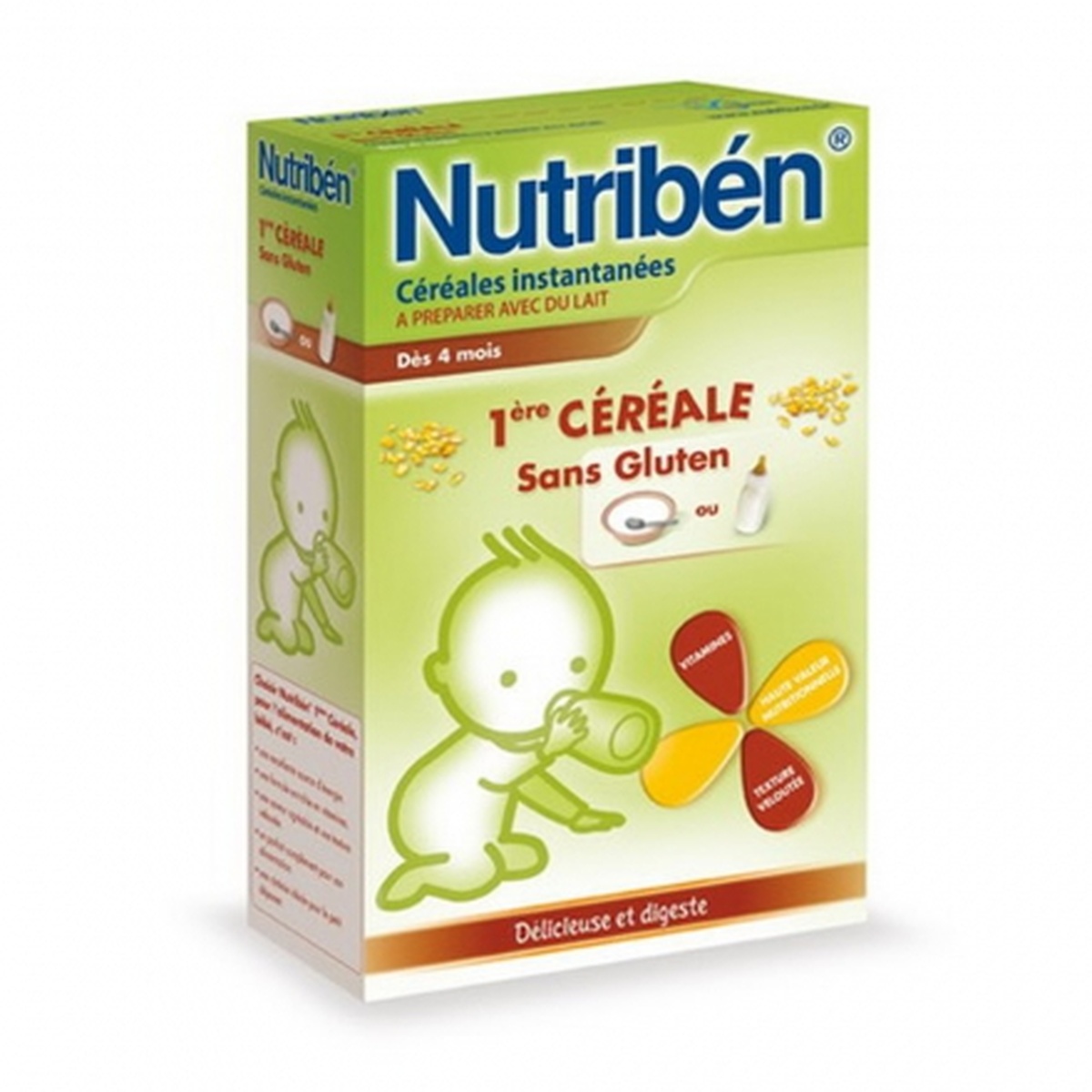 Bột ngũ cốc Nutriben 300g 4T - mặt trái