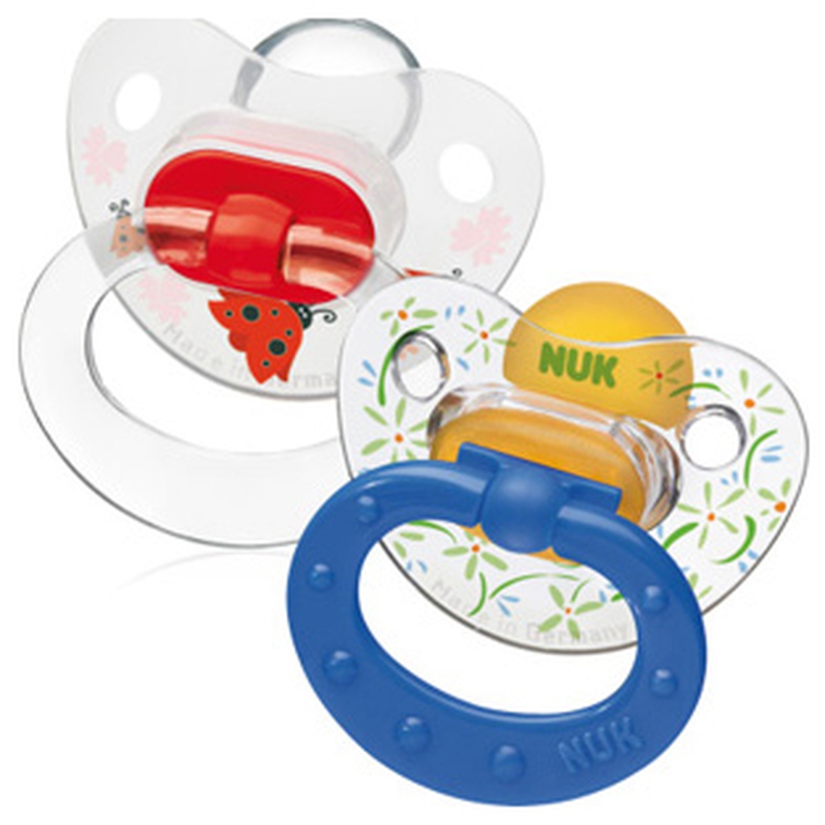 Ti ngậm silicone s1 Nuk (đôi) (0-6m) - mặt trái