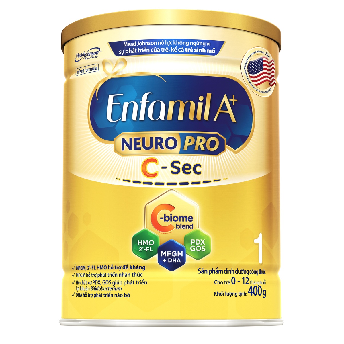 Sữa Enfamil A+ NeuroPro 1 C-Sec (cho bé 0-12 tháng) 400g