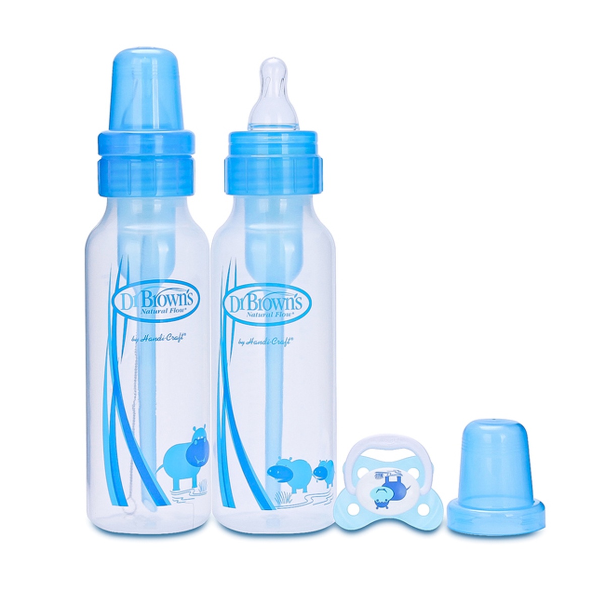 Hippo 2 bình sữa 250ml + 1 ty ngậm 30124 Dr Brown's - mặt phải
