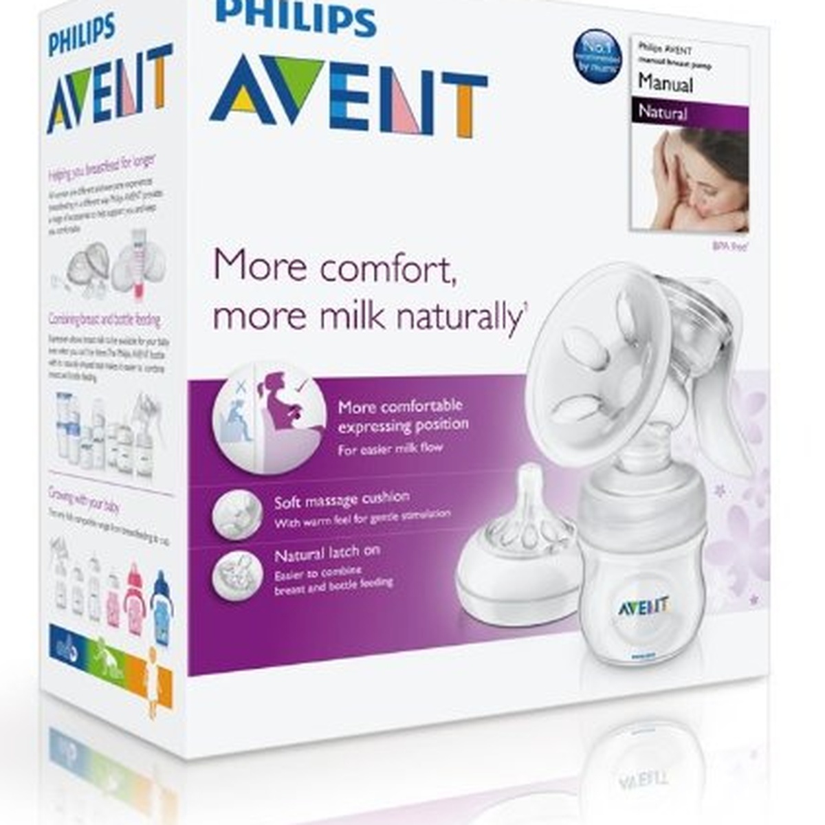 Máy hút sữa bằng điện Avent SCF312/01 - góc nghiêng