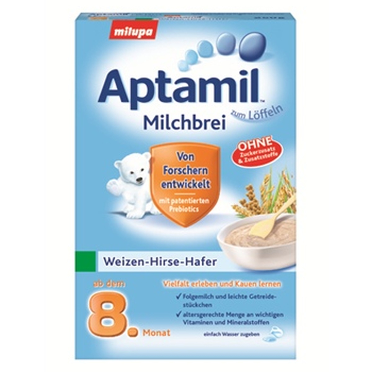 Bột ăn dặm Aptamil vị trái cây 250gr - mặt phải