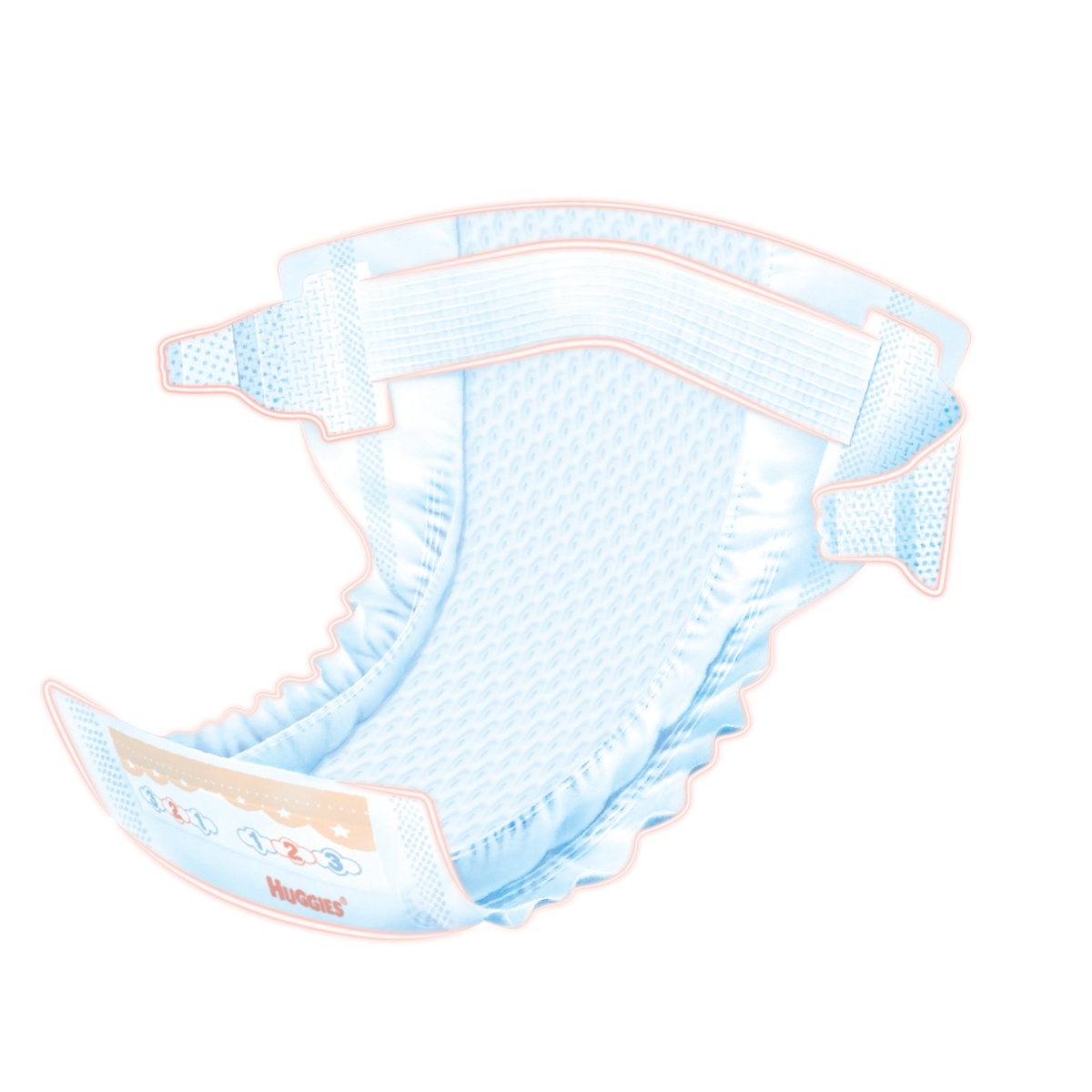 Bỉm - Tã dán Huggies size Newborn 36 miếng (cho bé dưới 5 kg) - mặt trái