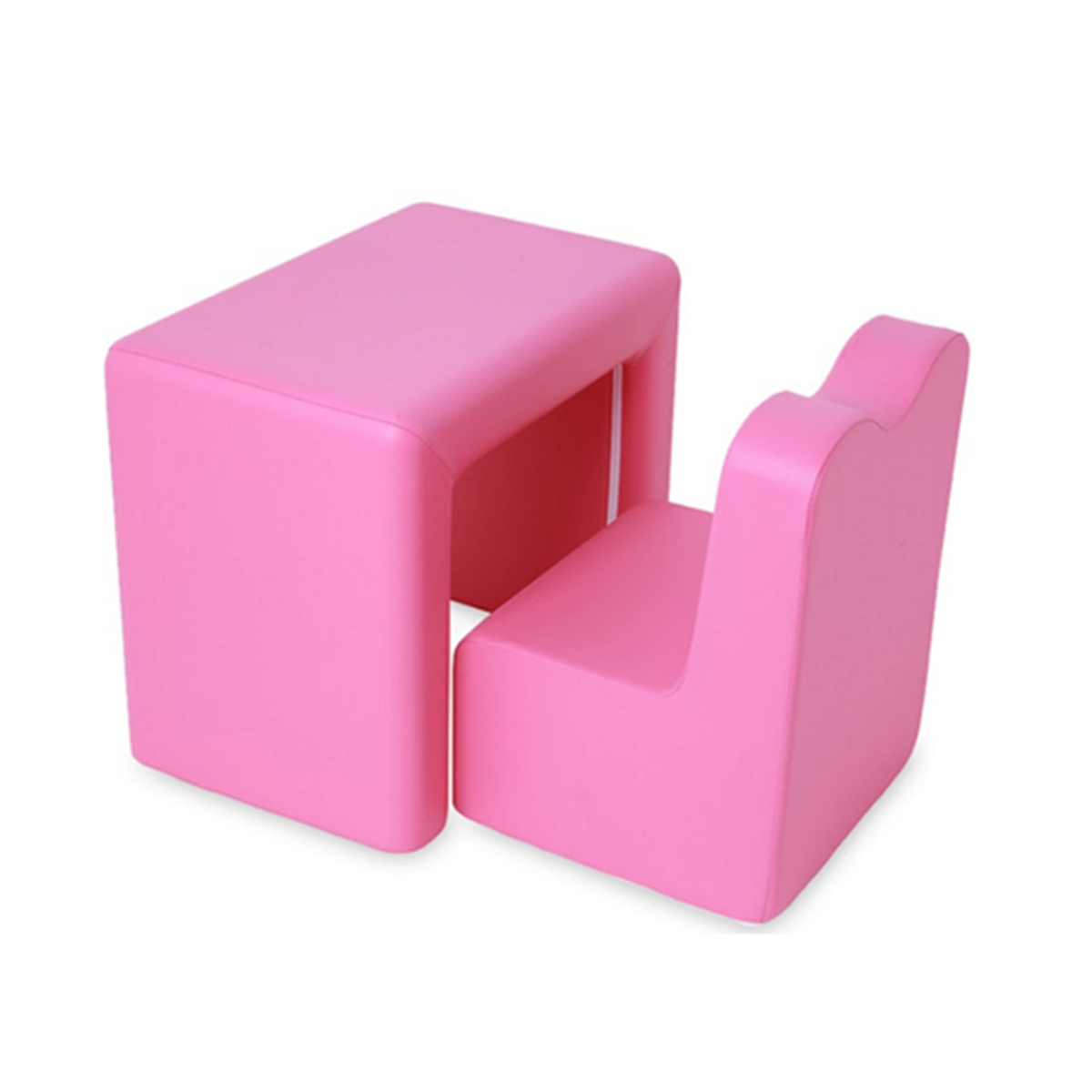 Bộ bàn ghế 2 in 1 - Popo Sofa hồng - mặt phải
