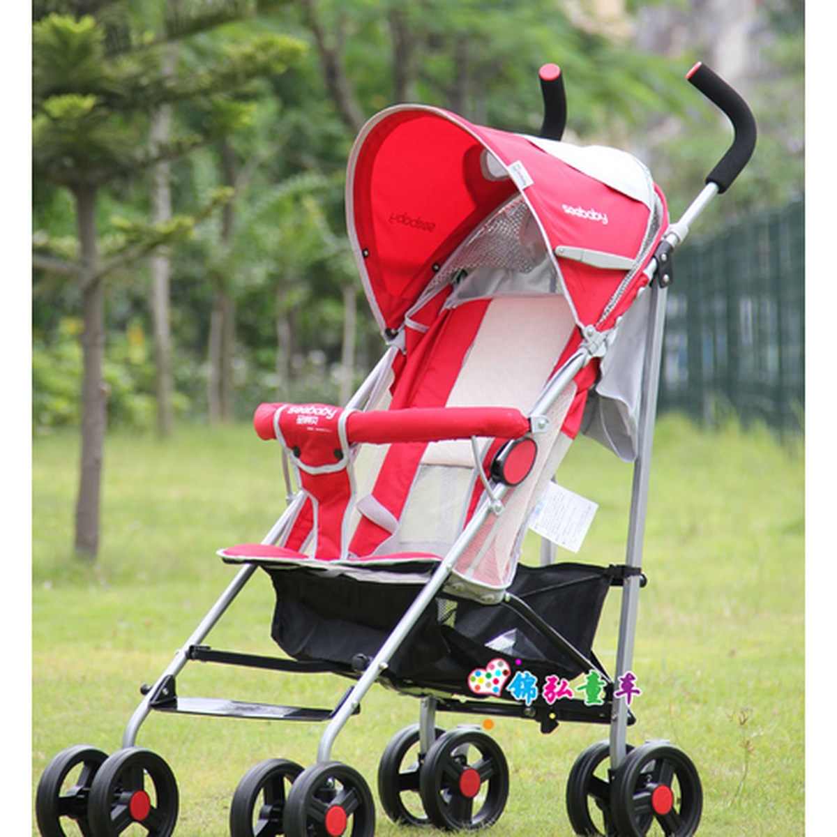Xe đẩy trẻ em Seebaby S02-1 - mặt sau