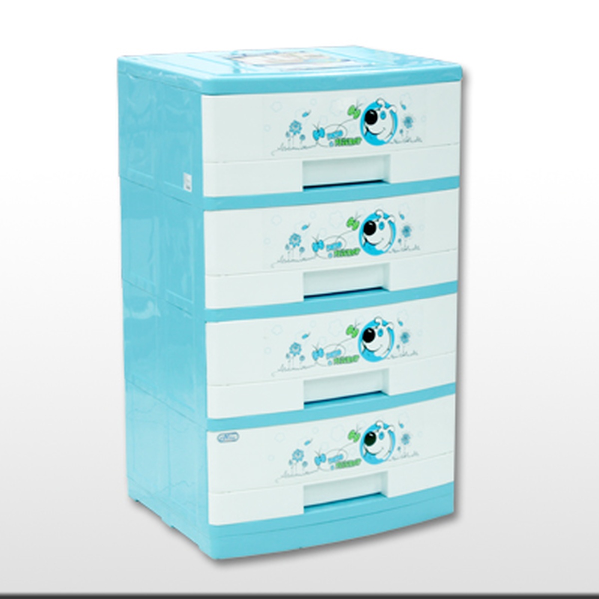 Tủ Nice 4 tầng 4 ngăn Đại Đồng Tiến T1232-4 (Xanh) - mặt trái