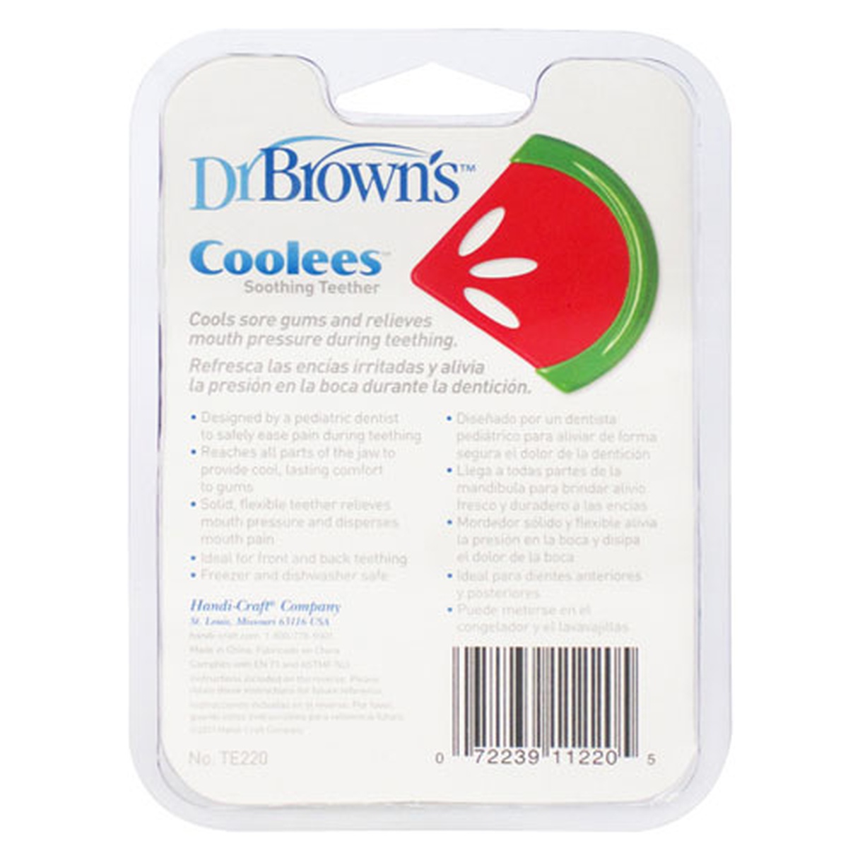 Ngậm nướu miếng dưa hấu Dr Brown's - mặt trái