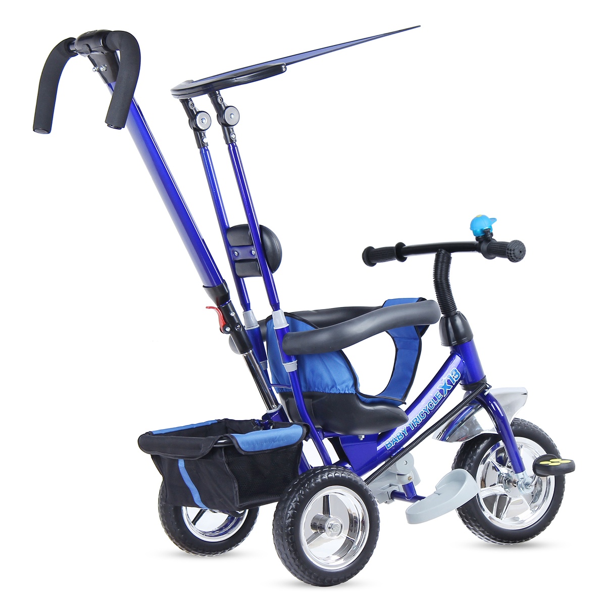 Xe đạp 3 bánh Baby Tricycle Flamingo X13 màu xanh - mặt phải