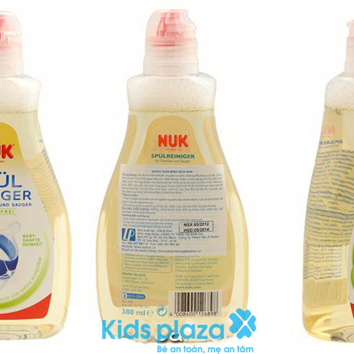 Nước rửa bình sữa Nuk - mặt phải