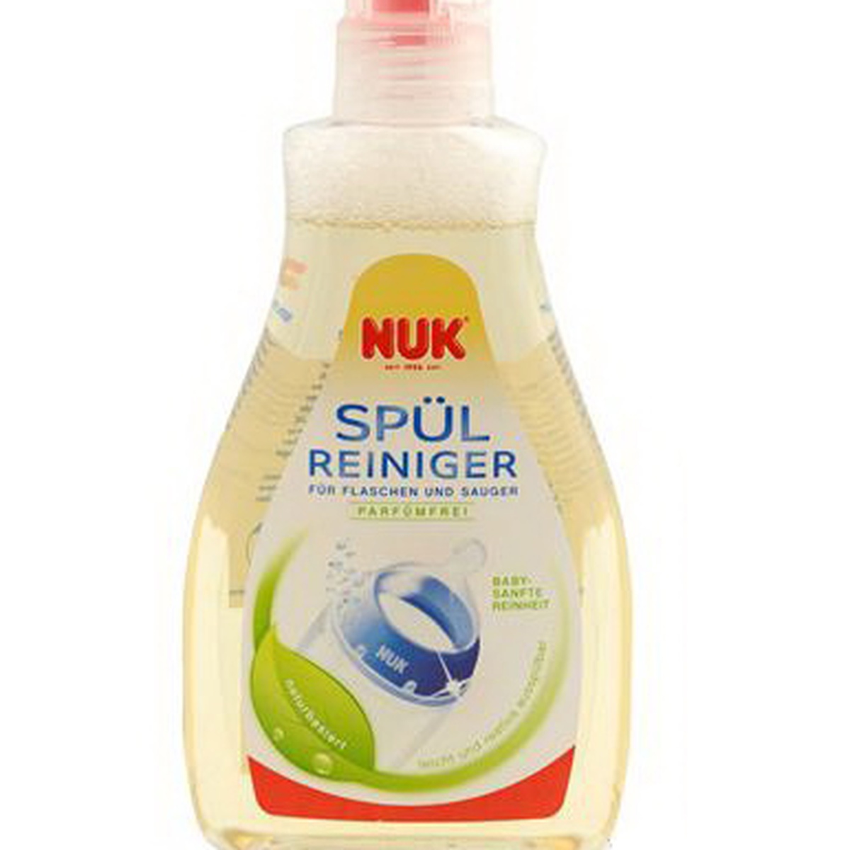 Nước rửa bình sữa Nuk - mặt trái