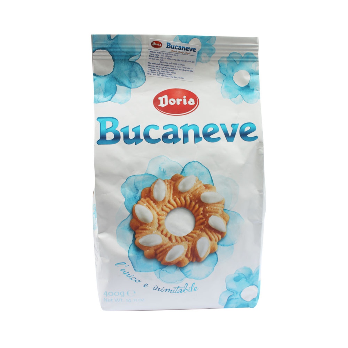 Bánh quy Bucaneve ( Bông tuyết  ) 400gr - mặt trước