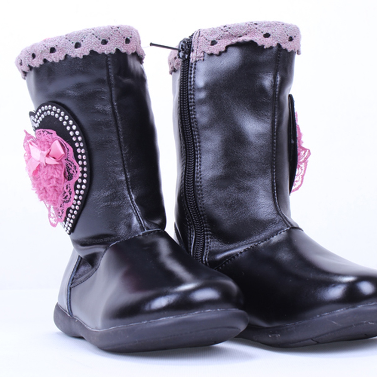 Boot gái cổ len hạt W124P - mặt phải
