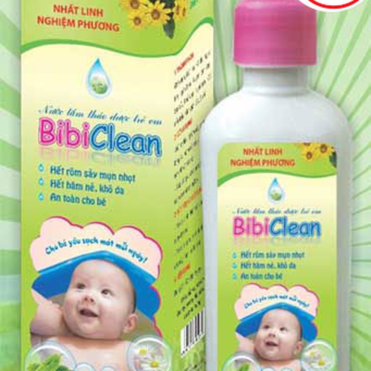  Nước tắm thảo dược BibiClean 250ml - mặt trái