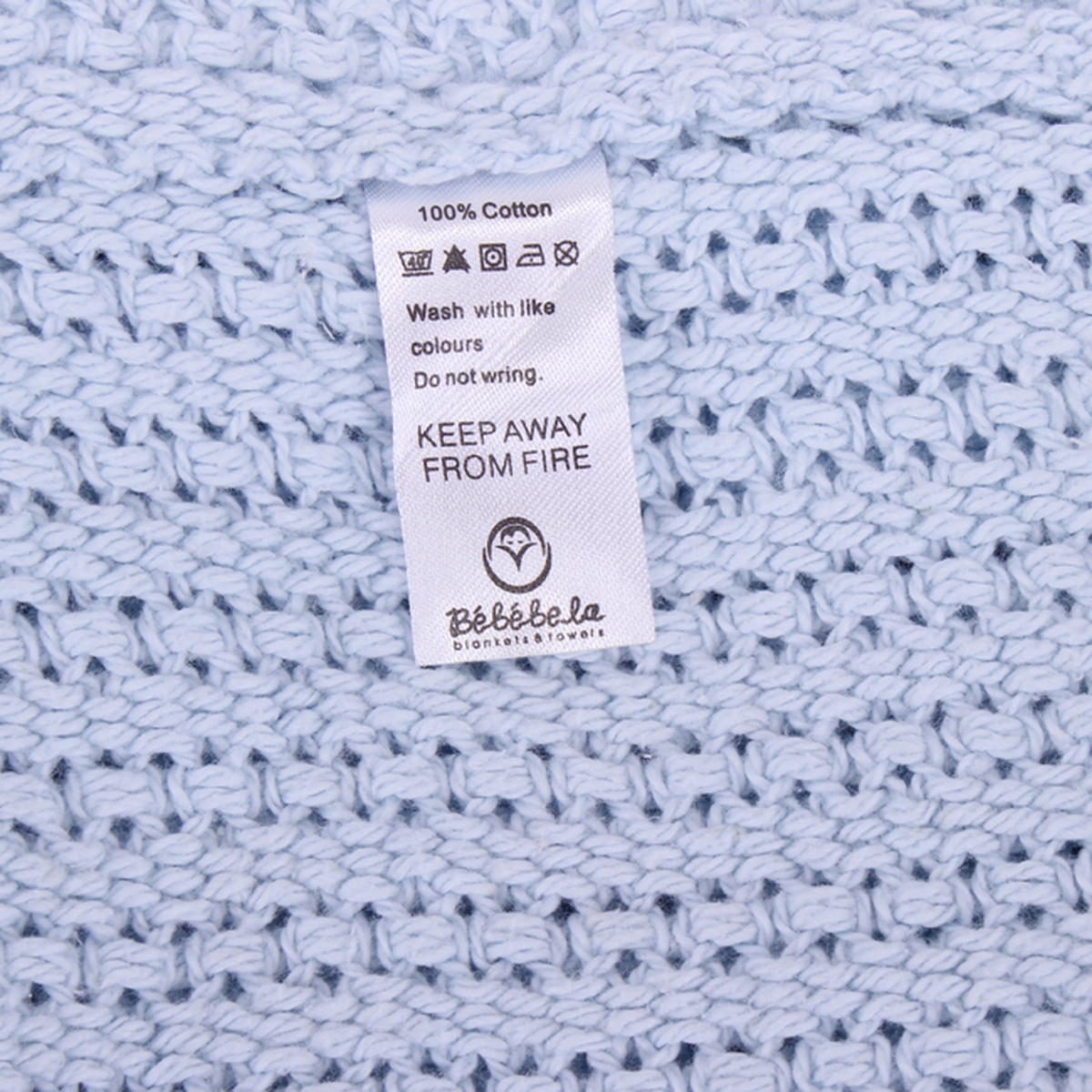Chăn lưới cotton Bebebela cao cấp 150 x 100 - mặt trái