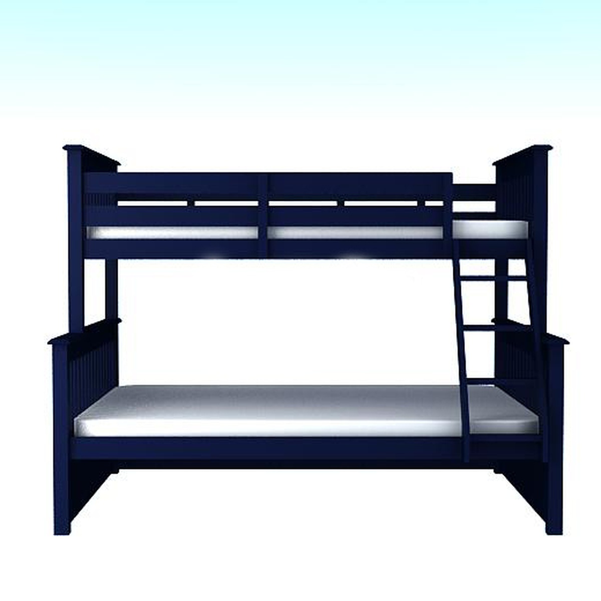 Giường 2 tầng trẻ em Russell màu navy - mặt trái