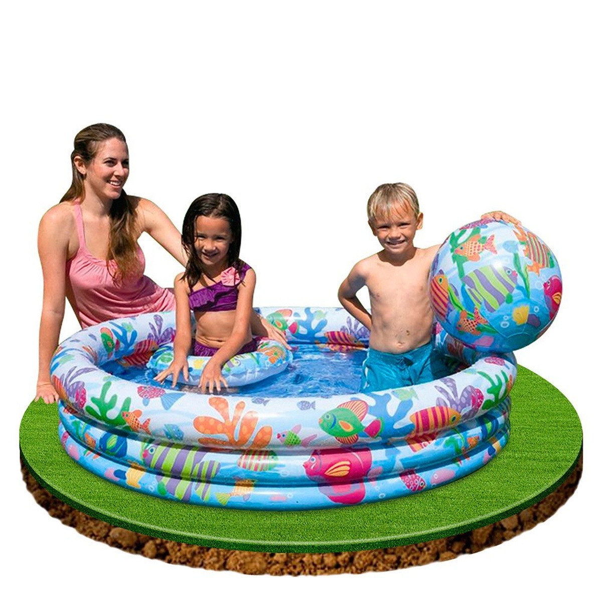 Bể bơi phao 3 tầng hình tròn Intex 59469 - mặt trái