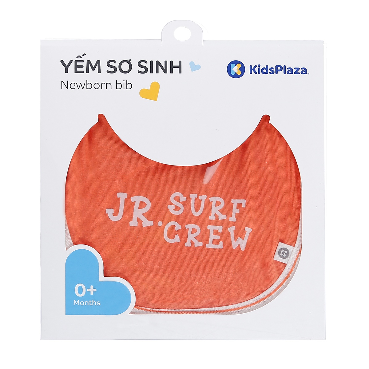 Yếm cho bé sơ sinh 2 mặt Otis KidsPlaza in JR ND21H (Kẻ Cam) - mặt phải
