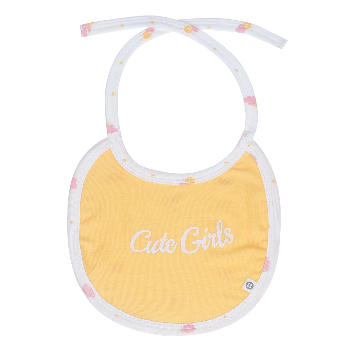 Yếm cho bé sơ sinh 2 mặt Otis KidsPlaza in Cute Girls ND21H (Vàng)