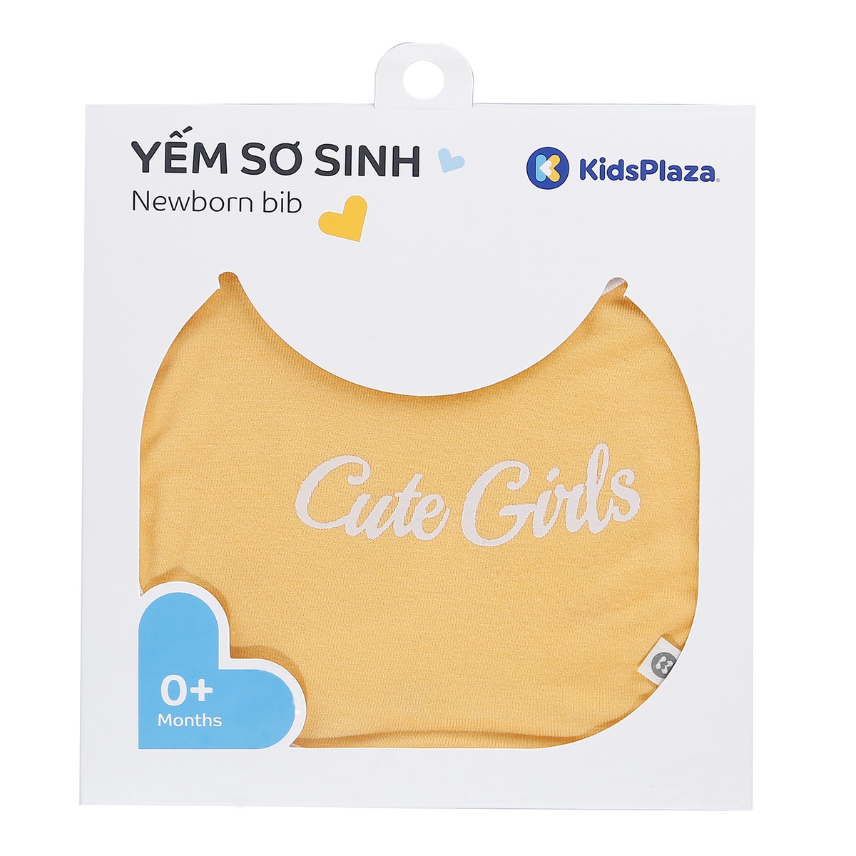 Yếm cho bé sơ sinh 2 mặt Otis KidsPlaza in Cute Girls ND21H (Vàng) - mặt sau