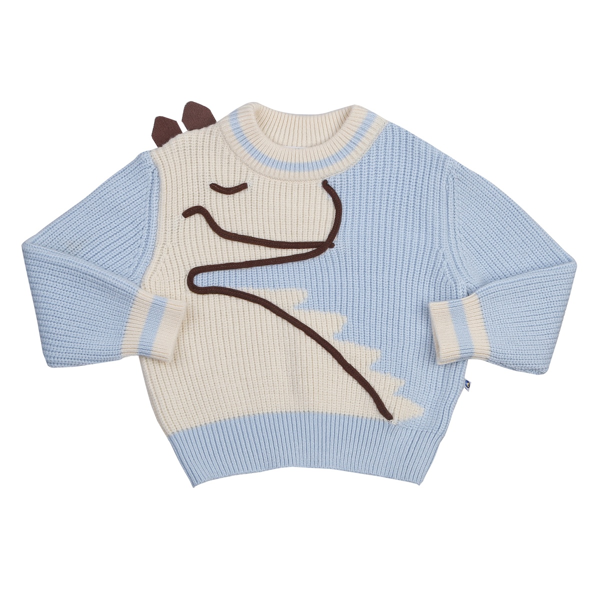 Áo len dài tay bé trai KidsPlaza khủng long HN24D (Xanh)  - mặt trước