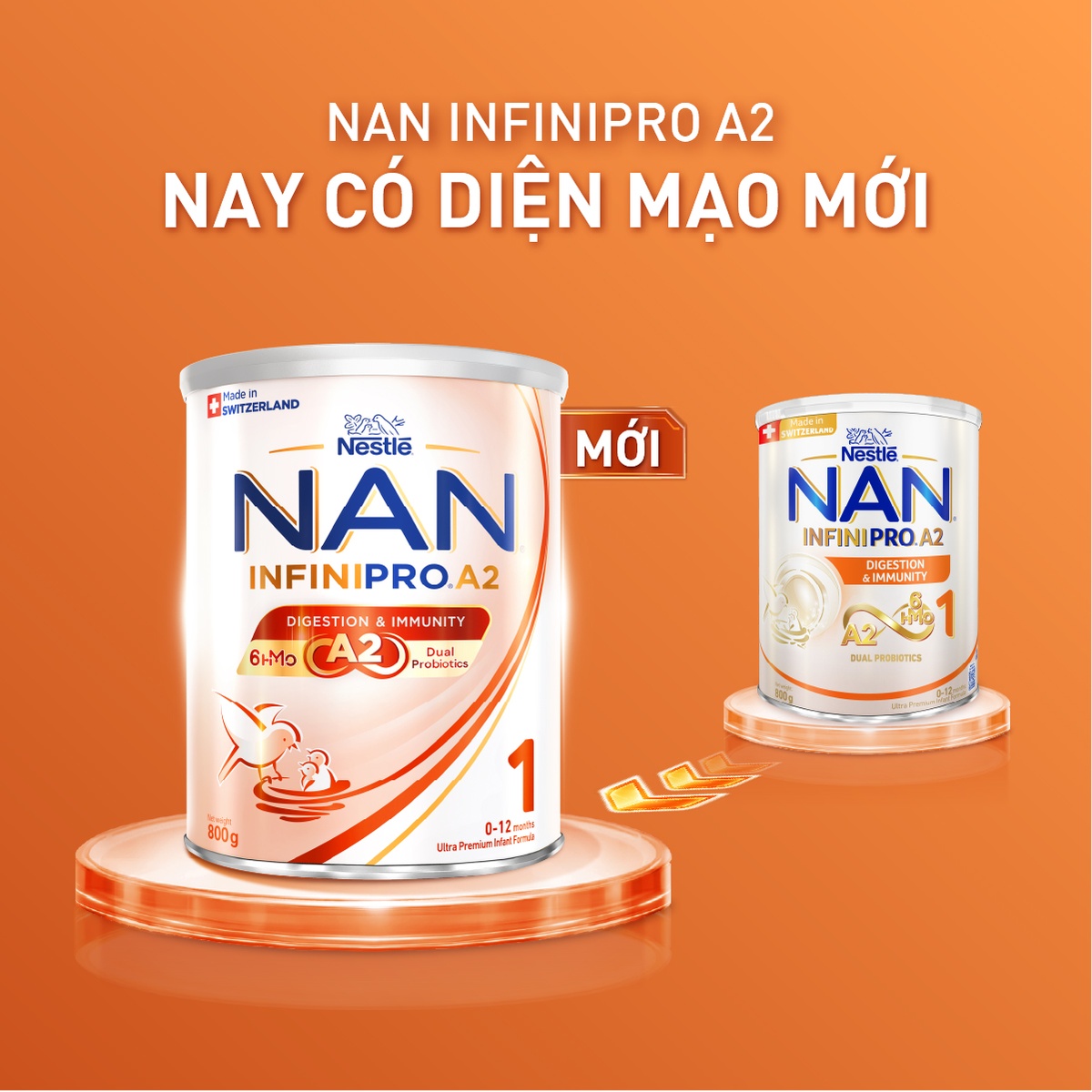 Sữa Nan InfiniPro A2 6HMO số 1 (cho bé 0-12 tháng) 800g - mặt phải