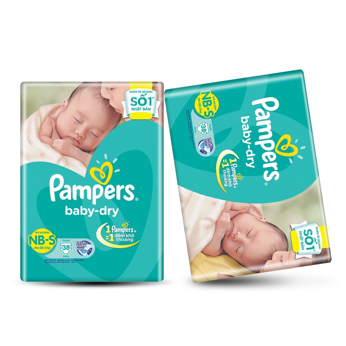 Bỉm Pampers S38 miếng (3-8kg) - mặt phải