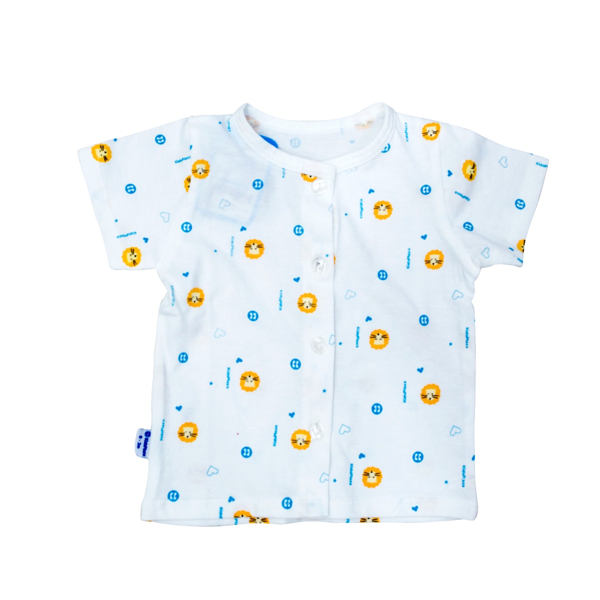 Áo cộc tay Kidsplaza in hình sư tử ( Trắng cam) 18-24M