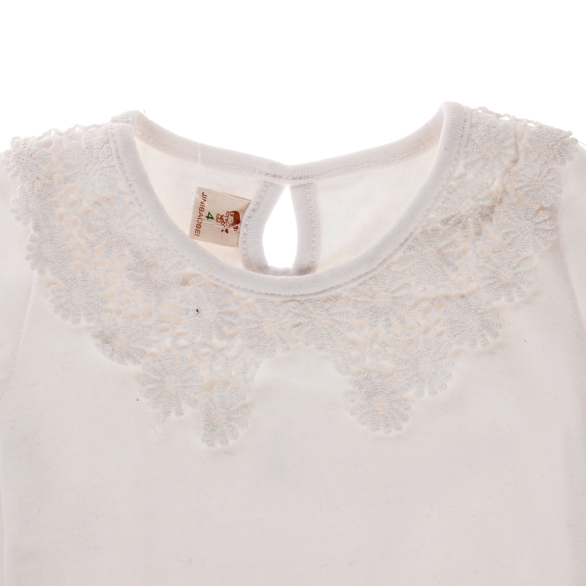 Áo dài cotton có túi bé gái 0318 - mặt trái