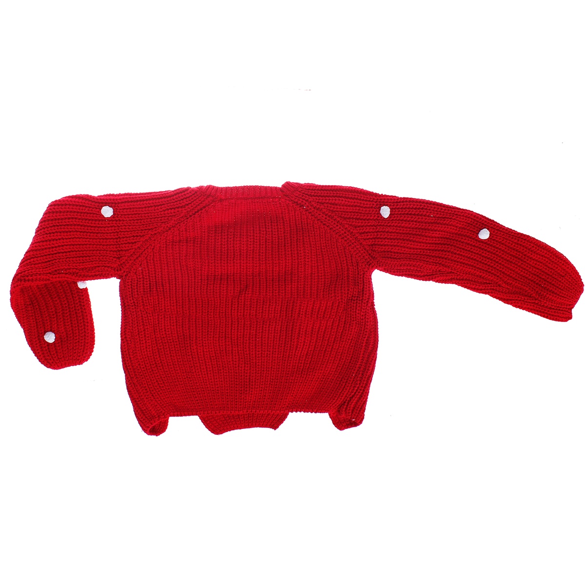 Áo dài len chấm bông W-1583 (bé gái) - mặt sau
