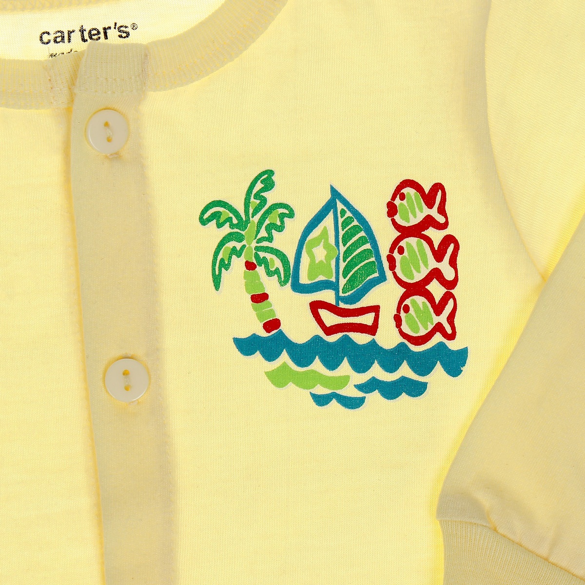 Áo dài sơ sinh màu Carter - mặt trái