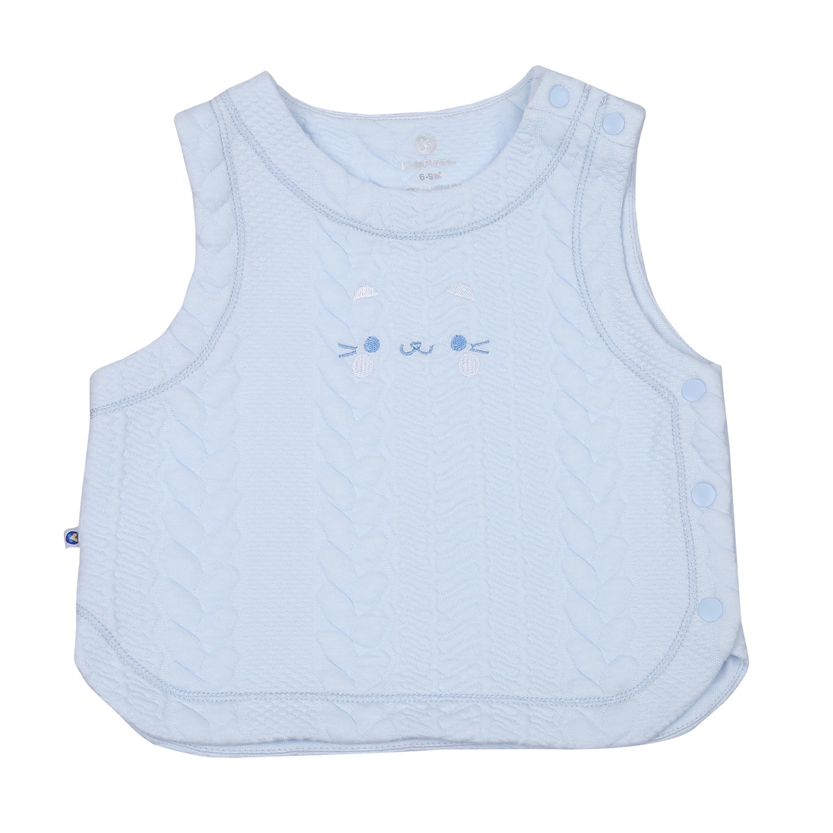 Áo gile bông bé trai KidsPlaza cúc sườn HN23D (Xanh)