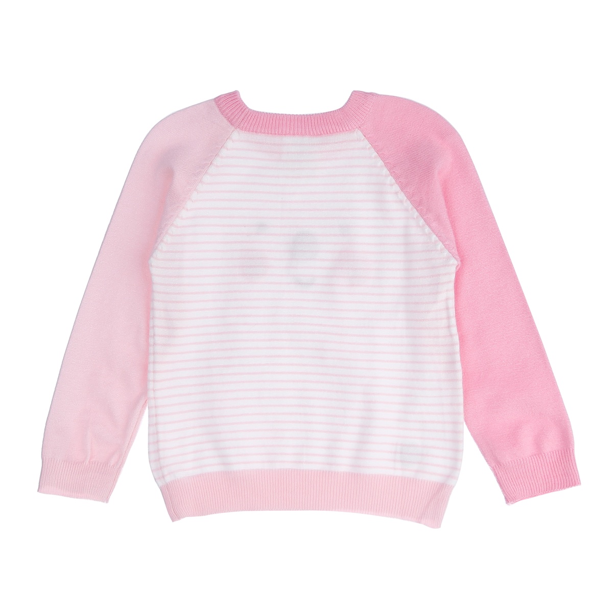 Áo len bé gái dài tay Hello kẻ ngang KidsPlaza ND21D (Hồng) - mặt sau