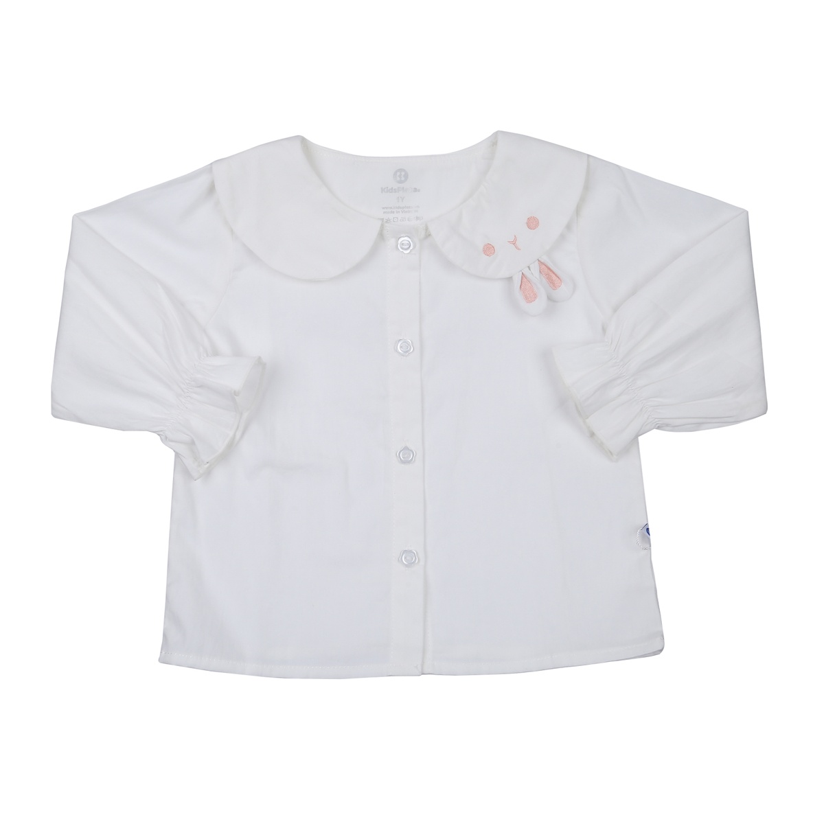 Áo sơ mi bé gái KidsPlaza đính tai thỏ HN23T