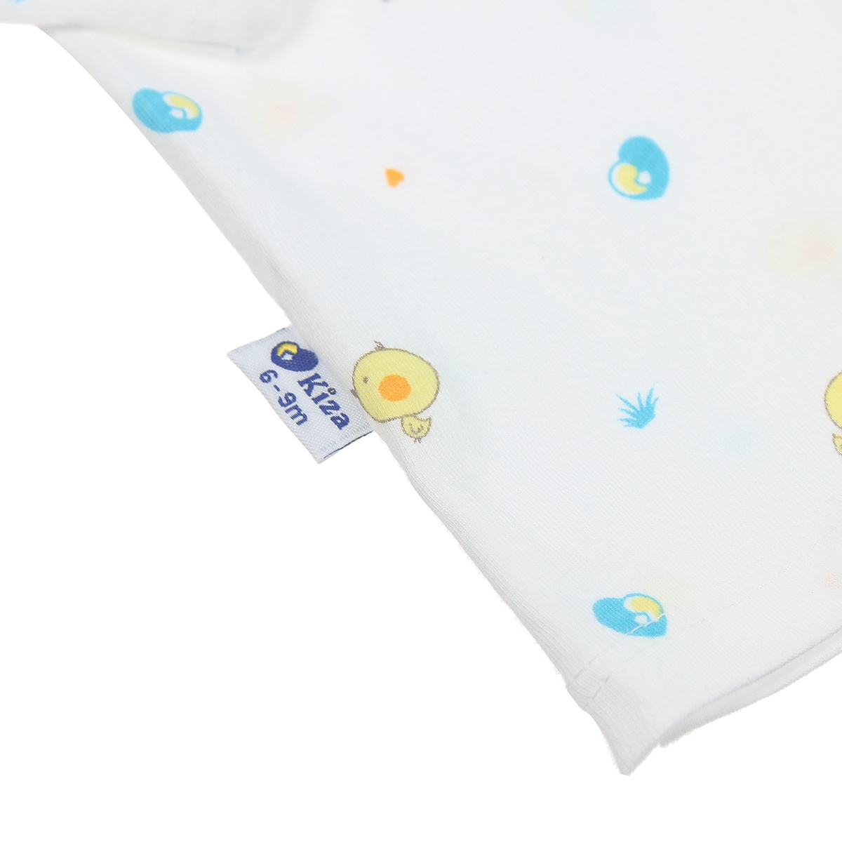 Áo sơ sinh dài tay Kiza in hình gà con (Trắng vàng) 6-9M - mặt sau