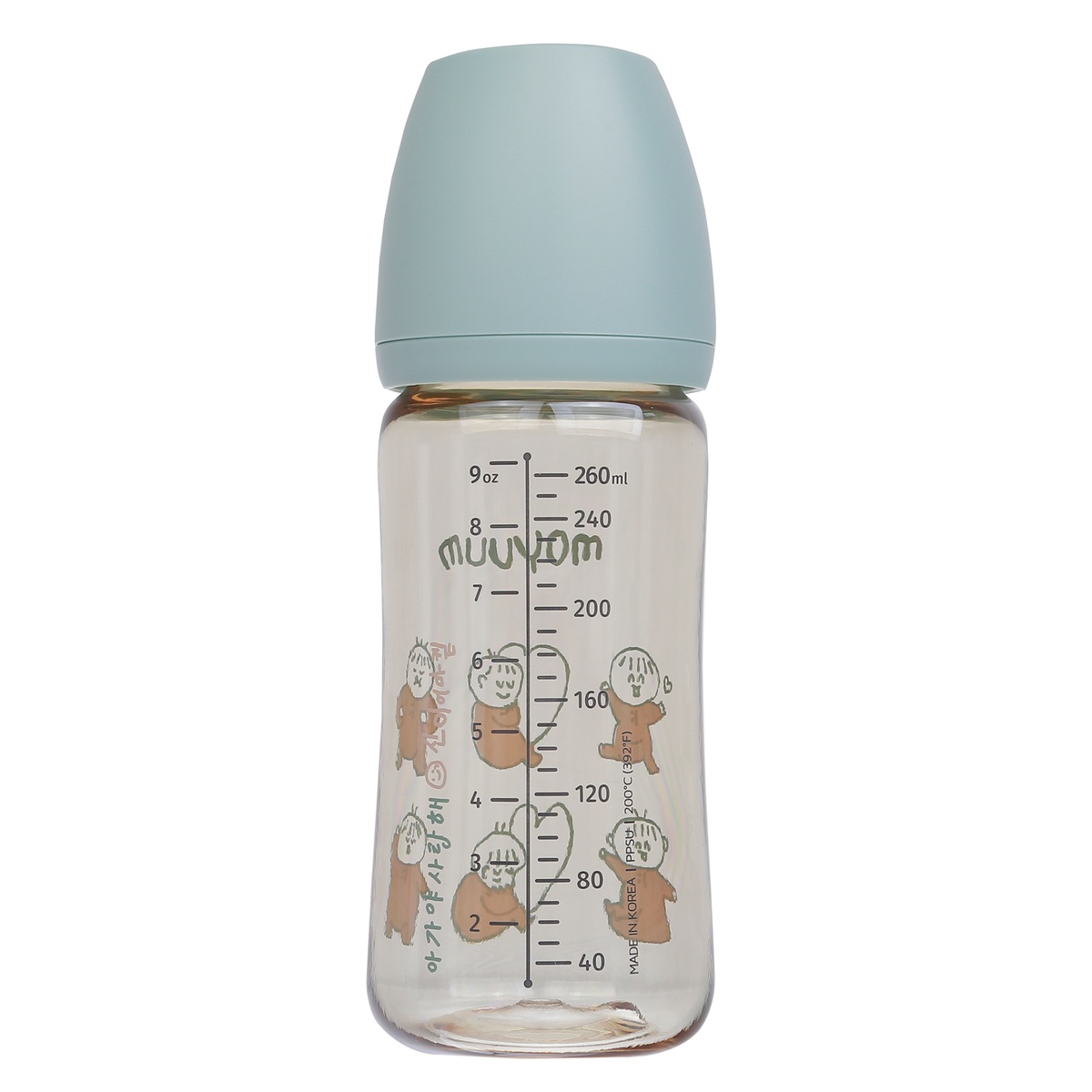 Bình sữa Moyuum Ogu Ogu xanh 270ml - hình 6