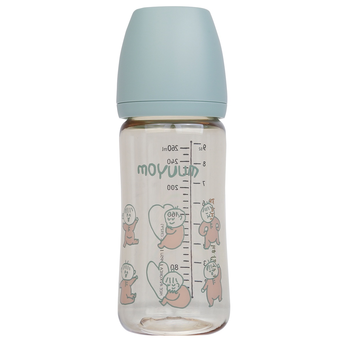 Bình sữa Moyuum Ogu Ogu xanh 270ml - hình 7