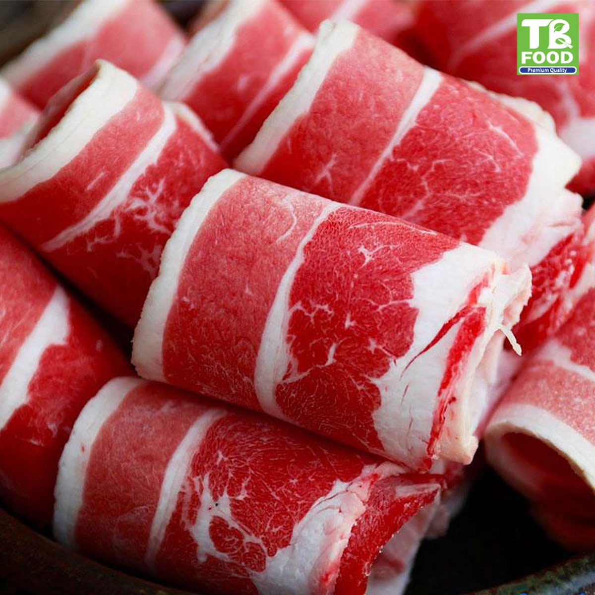 Ba chỉ bò Mỹ cuộn TB Food 500g TBF21 - mặt trái