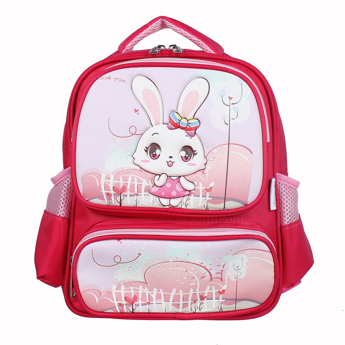 Balo cho bé gái Mamago in thỏ Rabbit 82080 12" - mặt sau