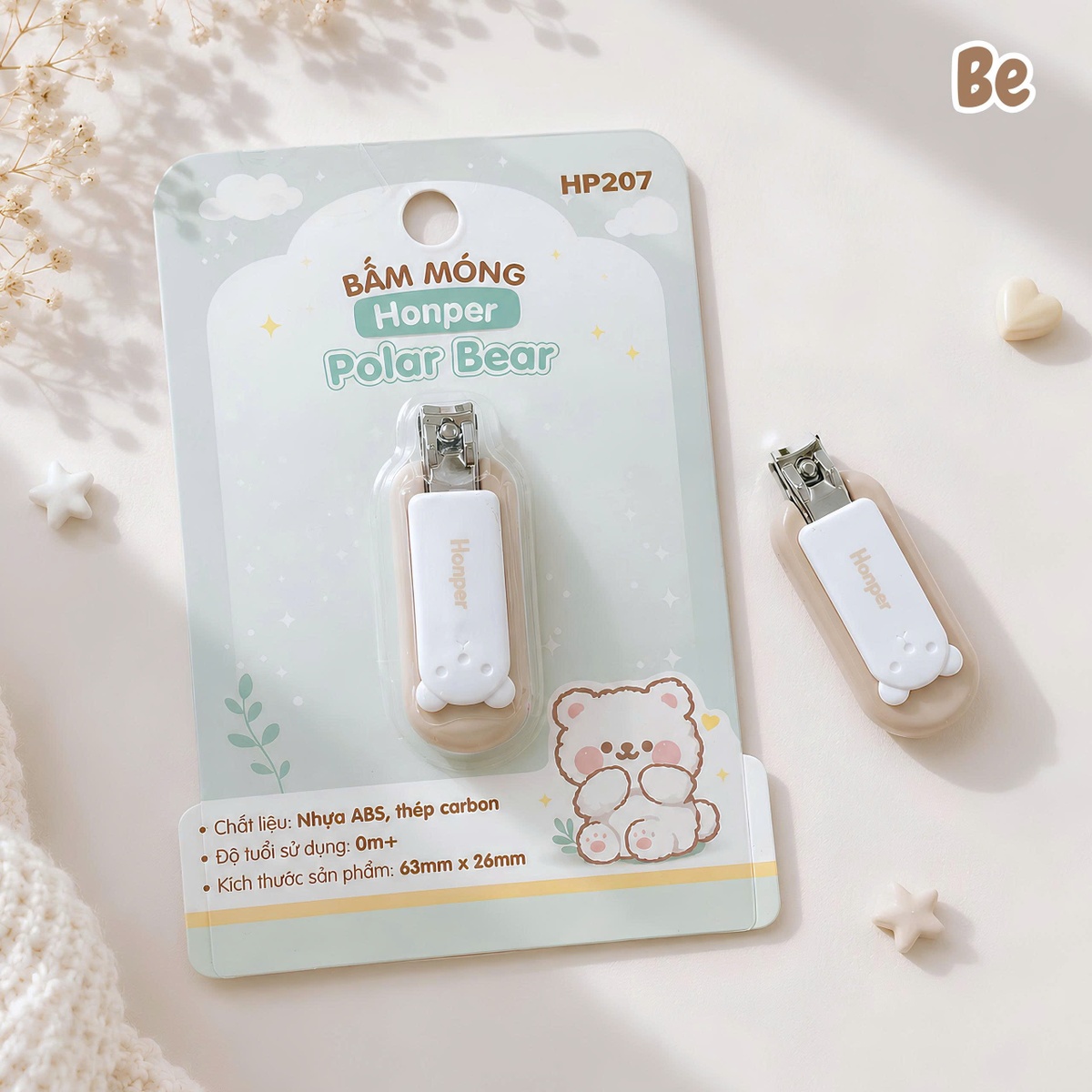 Bấm móng Honper Polar Bear HP207 (Màu ngẫu nhiên) - góc nghiêng