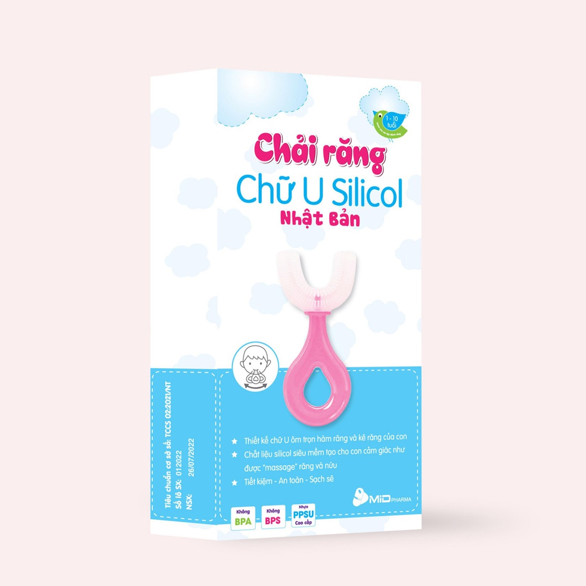 Bàn chải chữ U silicon Nhật Bản (Khuyến mãi không bán)