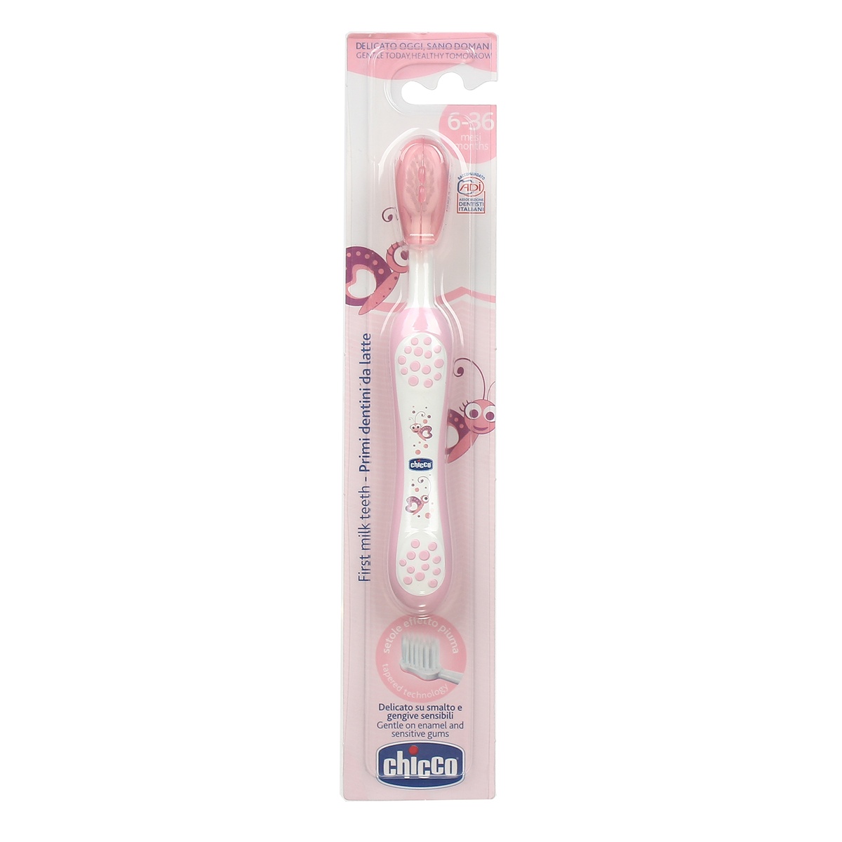 Bàn chải đánh răng bướm hoa Chicco 69581 (Màu ngẫu nhiên) - mặt phải
