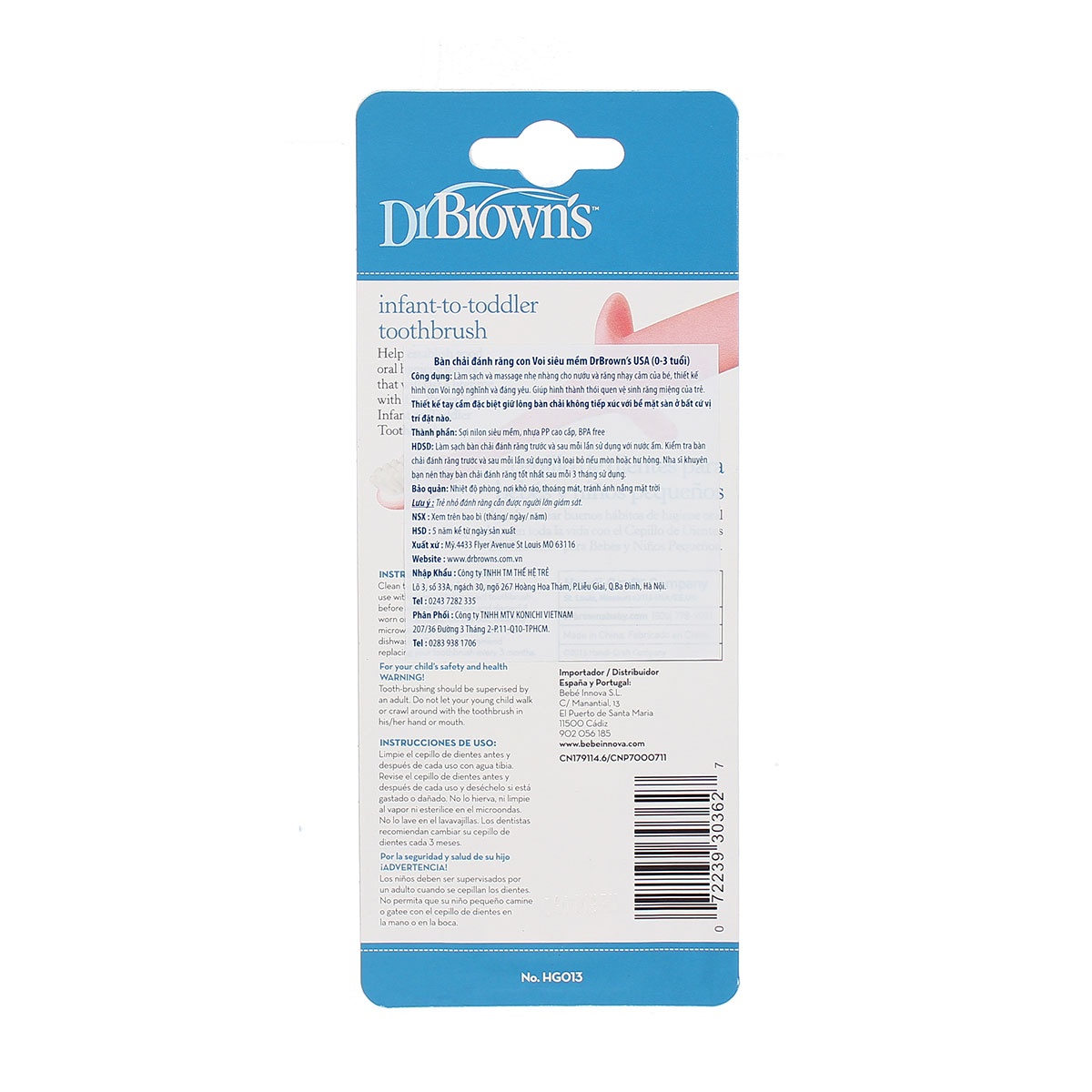 Bàn chải đánh răng Dr.Brown's (Mỹ) (Màu ngẫu nhiên) - hình 12