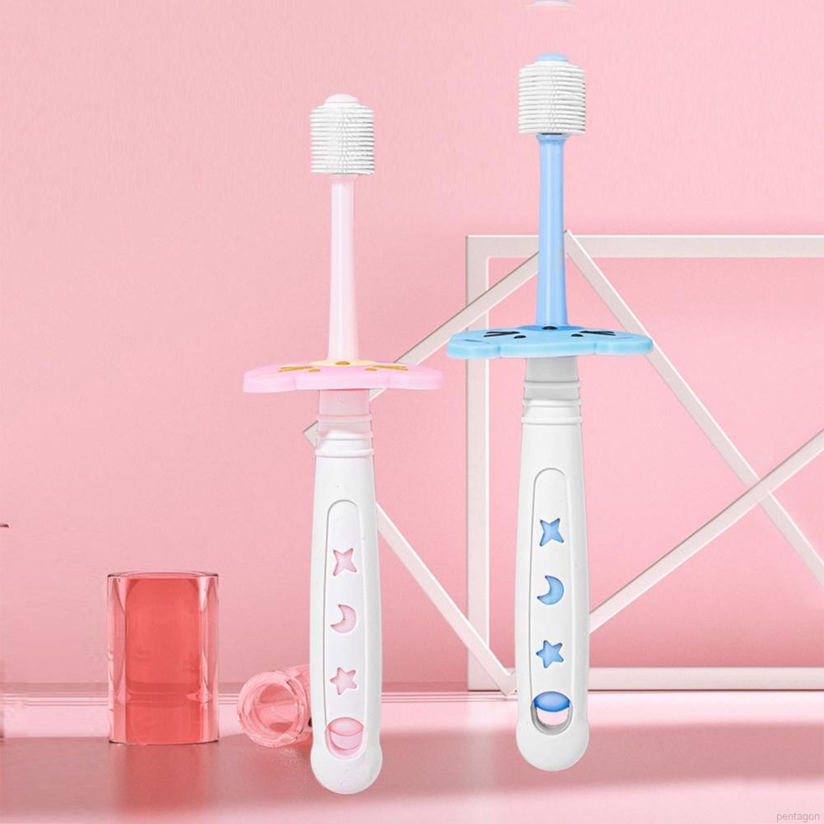 Bàn chải đánh răng Duola Duobu xoay 360 độ siêu mềm cho bé từ 18 tháng tuổi (Màu ngẫu nhiên) - hình 8