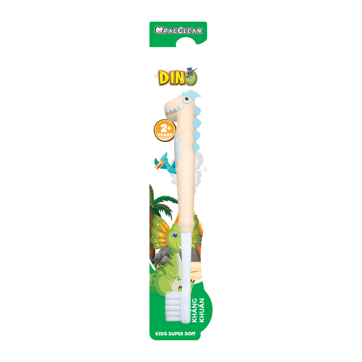 Bàn chải đánh răng OralClean Dino Kids Soft 2Y+ (Màu ngẫu nhiên) - mặt phải