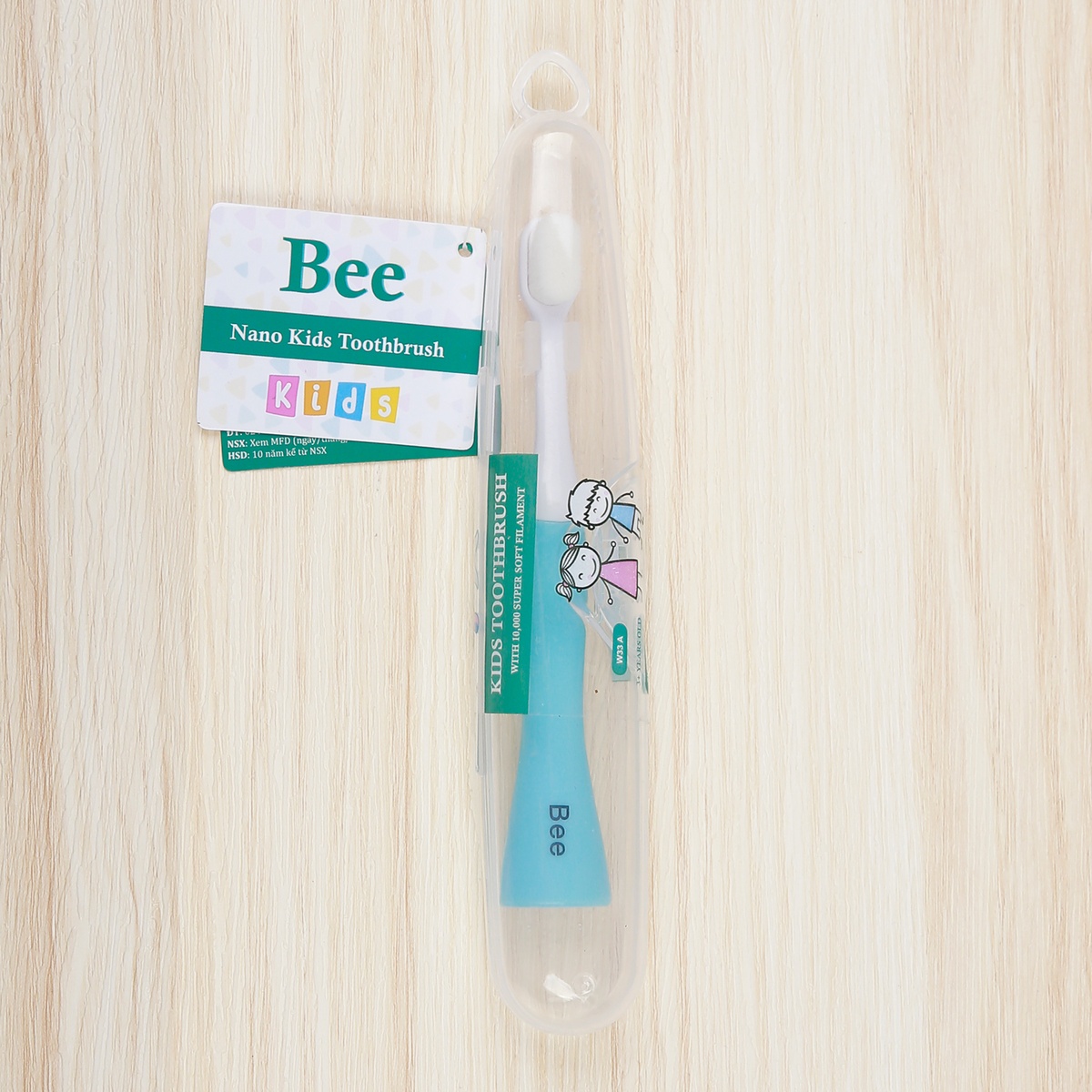 Bàn chải trẻ em Bee W33A lông siêu mềm (Màu ngẫu nhiên) - góc nghiêng
