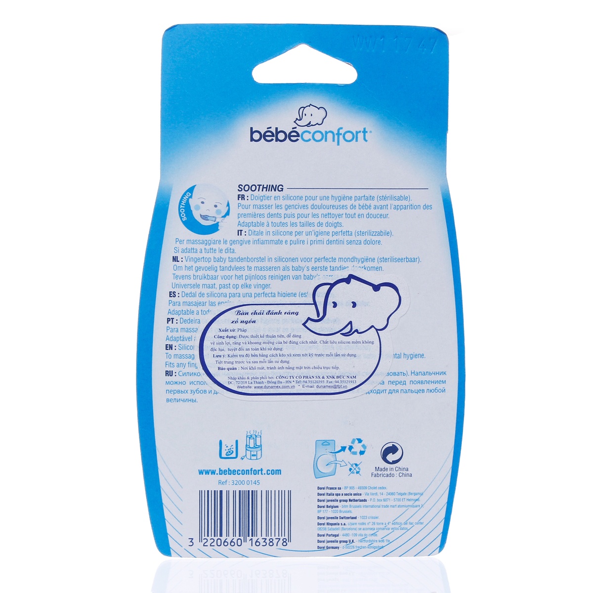 Bàn chải xỏ ngón Bebe confort 00145 - mặt sau