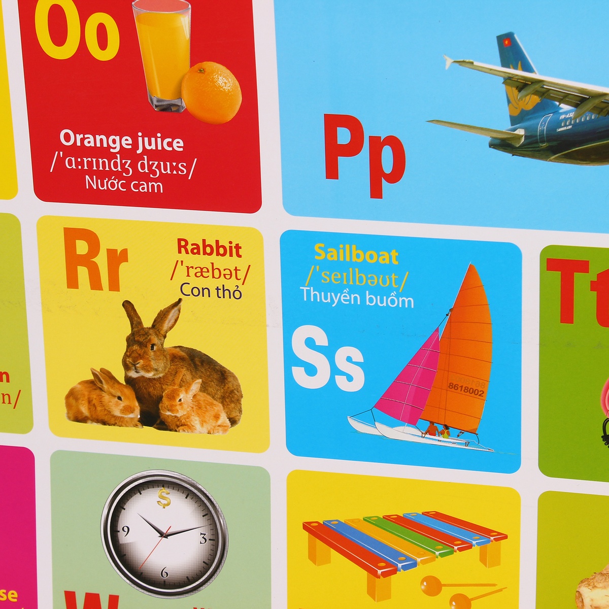 Tranh dán Poster nhiều màu sắc - mặt phải