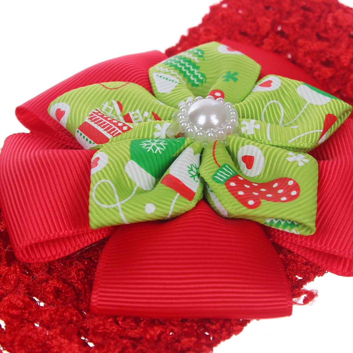 Băng đô cho bé hoa Noel to - mặt phải